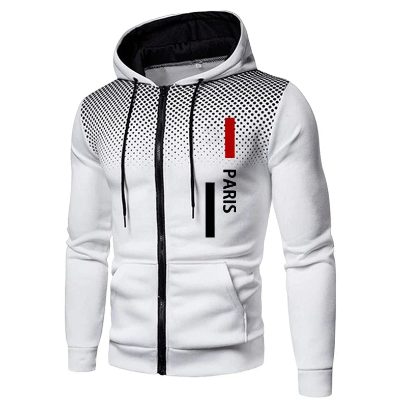 Men's Sportswear Hooded Sweatshirt and Sweatpants Urban Casual Sporty Zipper Hoodie Jogging Suit Fall/winter Training Outfits Good Vibrations