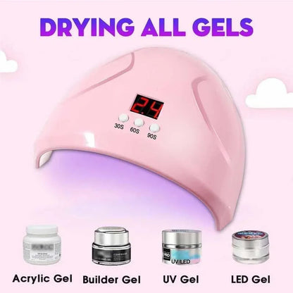 36W UV LED Nail Lamp for Gel Polish Curing Professional Nail Dryer Manicure Machine with Fast Drying Technology Good Vibrations