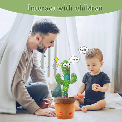 Talking Cactus Toy with LED 120 English Songs Singing Musical Toys Repeat What You Say Suitable for Babies and Toddlers Good Vibrations