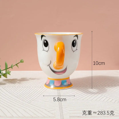 Disney Teapot Cute Cartoon Beauty And The Beast Coffee Pots Mug Mrs Potts Chip Cup Tea Cup Pots One Tea Set Droshipping Desk Gif Good Vibrations Adult Super Store