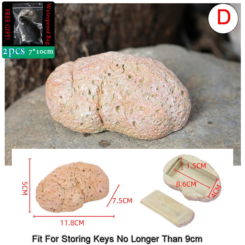 Sight Secret Rock Stone Shape Key Safe Box Hidden Storage Compartment For Home Garden RV Spare Keys Safes Free Gift Zipper Bag GOOD Vibrations Adult Super Store