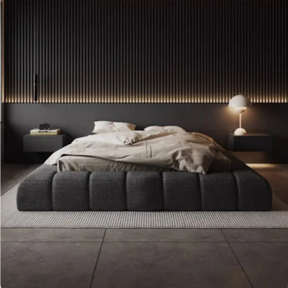 Frame High End Bed Aesthetics Tatami Minimalist Wedding Confortable Bed Master Bedroom Fashionable Design Muebles Furniture Good Vibrations