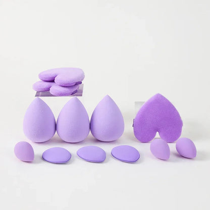 12Pcs Makeup Sponge Blender Beauty Egg Set Foundation Sponges Liquid Cream Cosmetic Puff Women Make Up Accessories Beauty Tools Good Vibrations