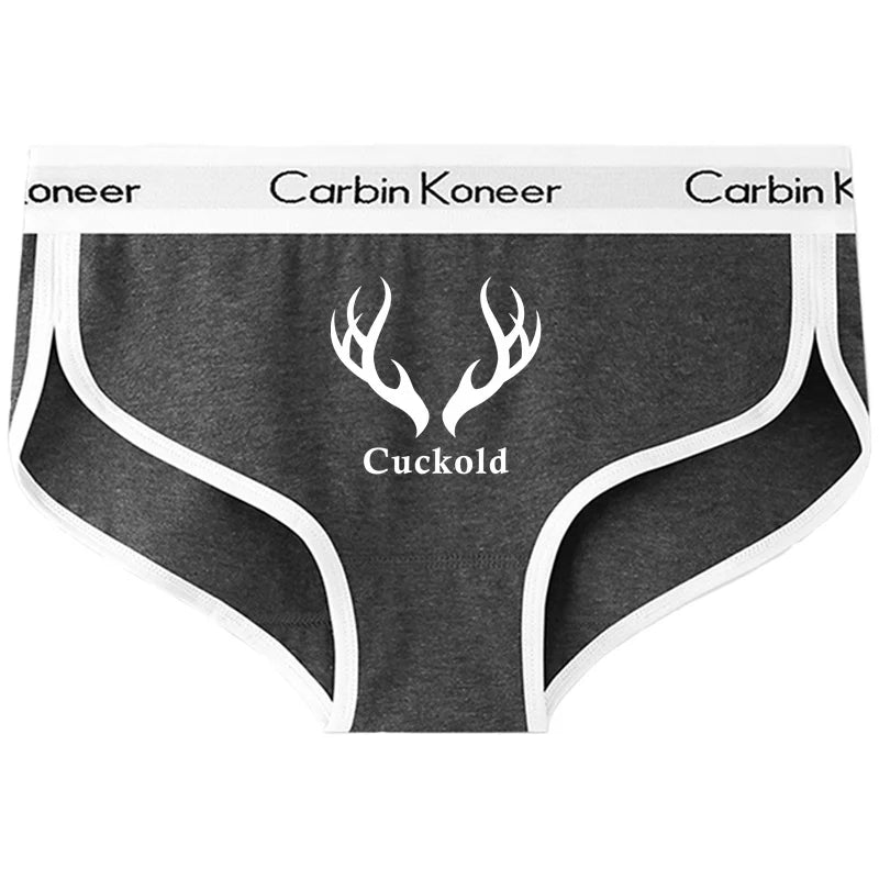 Antlers Cuckold Sexy Print Underwear for Women Cute Women Panties Premium Cotton Underpant Women Intimates Underwear Women Good Vibrations