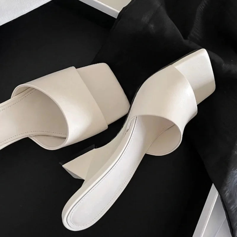 High Heels Women's Slippers Designer Heeled Sandals Woman Shoes Summer 2025 Elegant Pumps Flip Flops Slides Sandalias De Mujer Good Vibrations