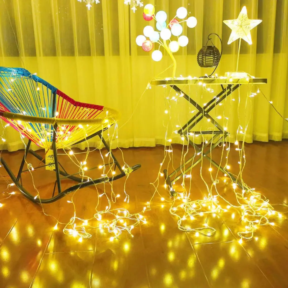 Christmas Tree Decorations Led Fairy String Lights Garlands for Home Garden Wedding Party Outdoor Indoor Decor New Year Gifts Good Vibrations