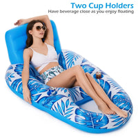 Inflatable Pool Float Adult - Pool Floaties Lounger Floats Raft Floating Chair Water Floaties for Swimming Pool Lake Lounge Floa Good Vibrations
