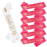 Bride Tribe Bridesmaids Sashes Set for Bridal Shower Decorations Wedding Favors Bachelorette Party Supplies Bride to be Gift Good Vibrations