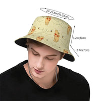 Vocation Getaway Headwear Winnie The Pooh Merch Bucket Hat Unique Women Men Sun Bob Hats Good Vibrations