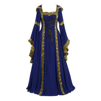 Medieval Dresses Gothiced Court Dress Royal Lady Ball Lolita Dress Square Neck Tight Waist Bowknot Women Dress Vestido Ropa Good Vibrations