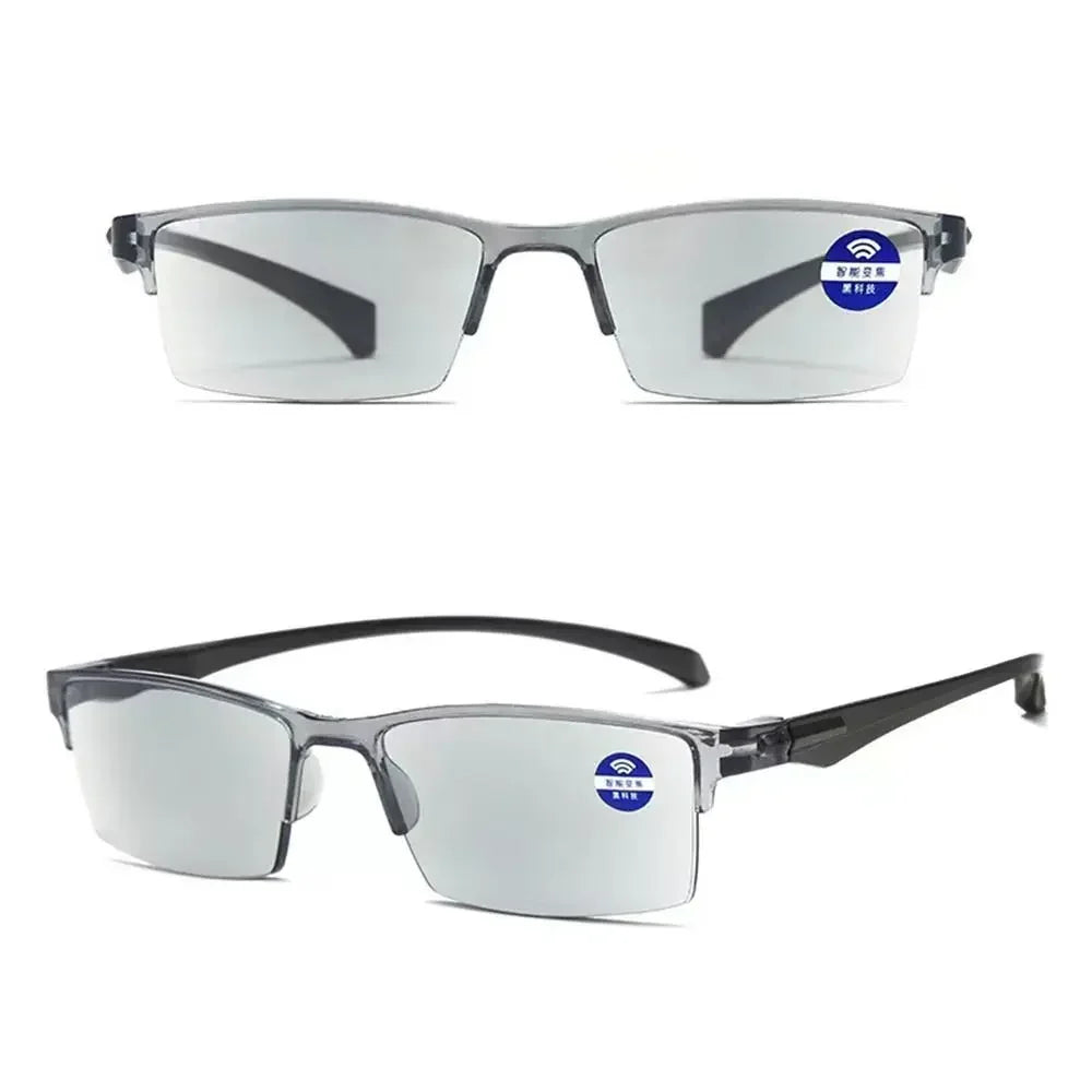 Smart Automatic Zoom Reading Glasses Anti Blue Ray Eyeglasses Autofocus Power Half-Rim Near Far Computer Glasses Good Vibrations
