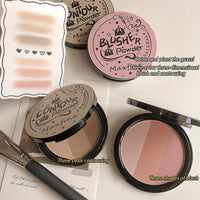 Three-color Blush Palette Delicate Long-lasting Waterproof Non-fading Eyeshadow Blush Integration Tray Good Vibrations