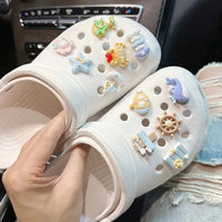 11Pcs/Set Hot Sale Shoe Charms for DIY Cartoon Ocean Decoration Buckle for Garden shoes Accessories Kids Party Girls Gift Good Vibrations