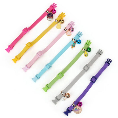 Pet Collar,Cat Collar/Puppy Collar with Bell & Metal Pendant To Prevent Getting Lost Adjustable Size for Puppies and Cats Collar Good Vibrations