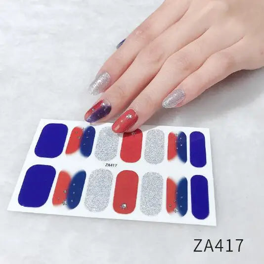 Nail Stickers DIY Decals For Nail Art Wraps Women Beauty Full Cover Nail Manicures Decorations Uñas Postizas Press On Nails Good Vibrations