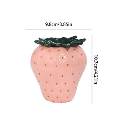 Ceramic strawberry ashtray with lid, windproof and fly ash proof, home, living room, office ashtray decoration, storage, and pro Good Vibrations Adult Super Store