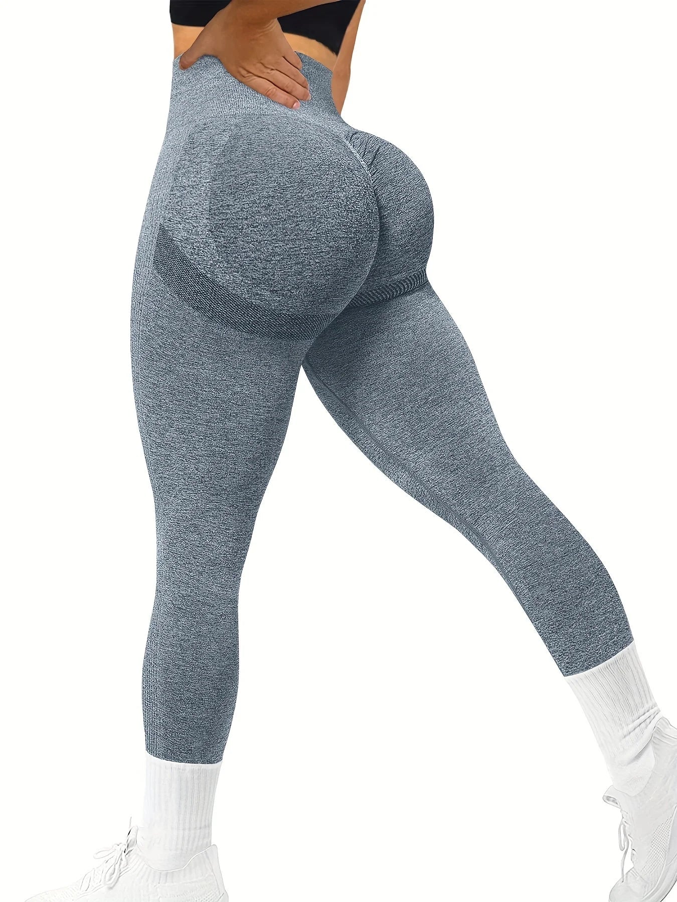 Seamless Butt Lifting Workout Leggings for Women High Waist Yoga Pants Compression Contour Tights Good Vibrations