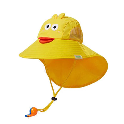 Summer Hat for Kids Children Outdoor Sun Hat Neck Ear Cover Sun Protection Beach Caps Kids Boy Girl Flap Cap for Children Good Vibrations