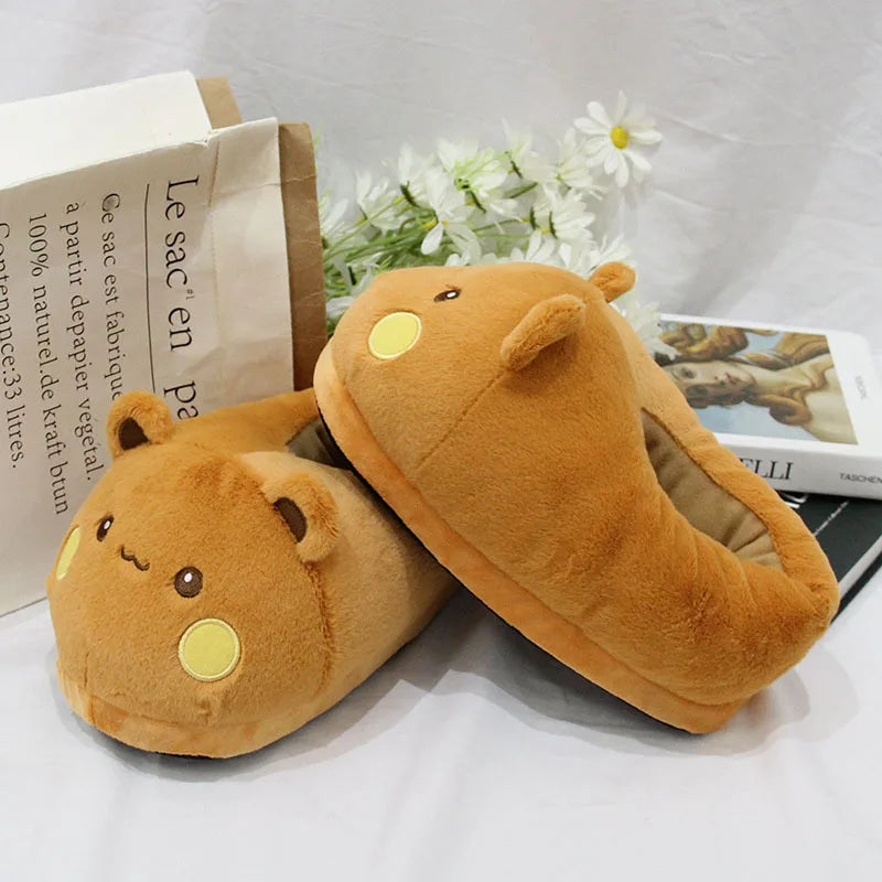 2025 New Panda Bubu And Yier Slippers Cartoon Panda Indoor Couple'S Warm Cotton Slippers Autumn And Winter Gift Birthday Gift Good Vibrations