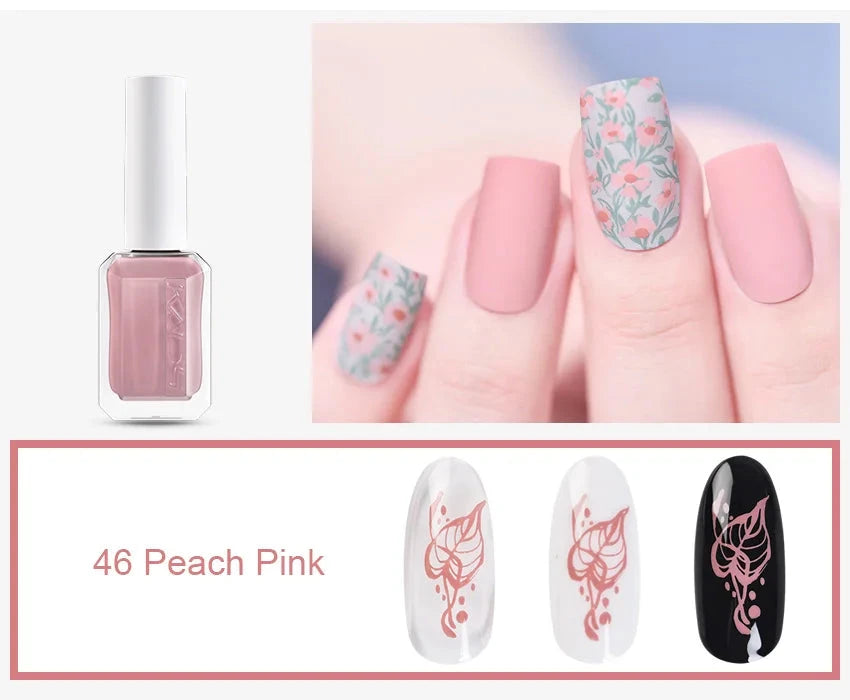 KADS Professional 11ml 24 Colors Nail Stamping Polish Gold Silver Nails Art Varnish for Stamping Plate DIY Nail Printing Polish Good Vibrations