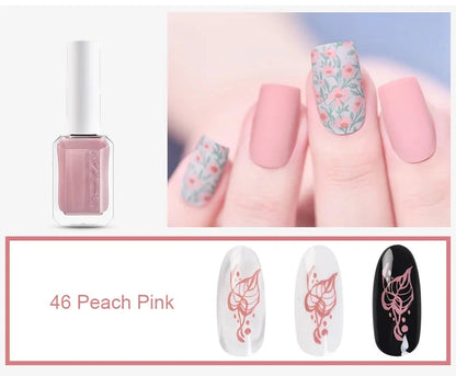 KADS Professional 11ml 24 Colors Nail Stamping Polish Gold Silver Nails Art Varnish for Stamping Plate DIY Nail Printing Polish Good Vibrations