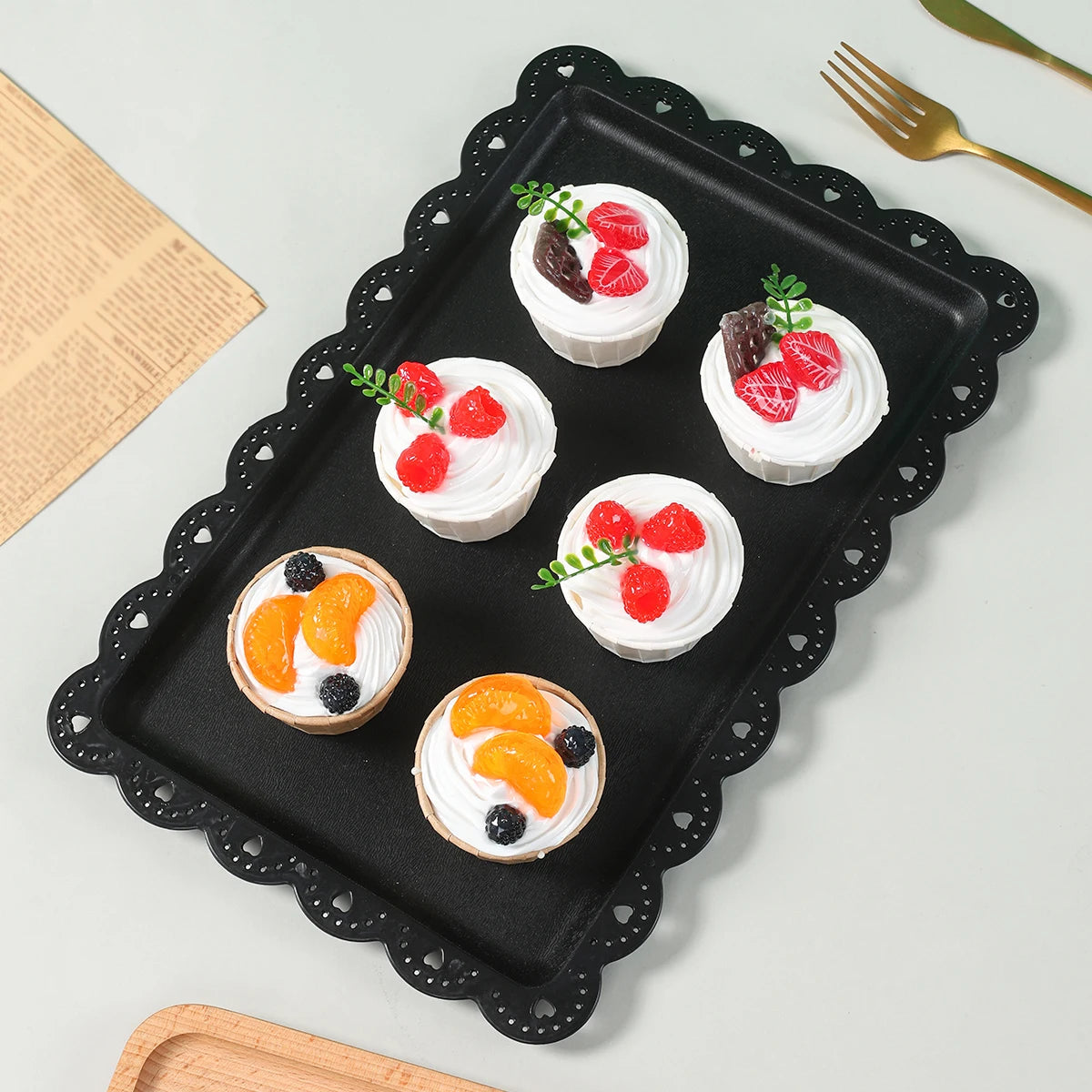 Plastic Dessert Pallet Birthday Party Decoration Adults Favors Plastic Serving Trays Birthday Party Wedding Baby Shower Supplies Good Vibrations