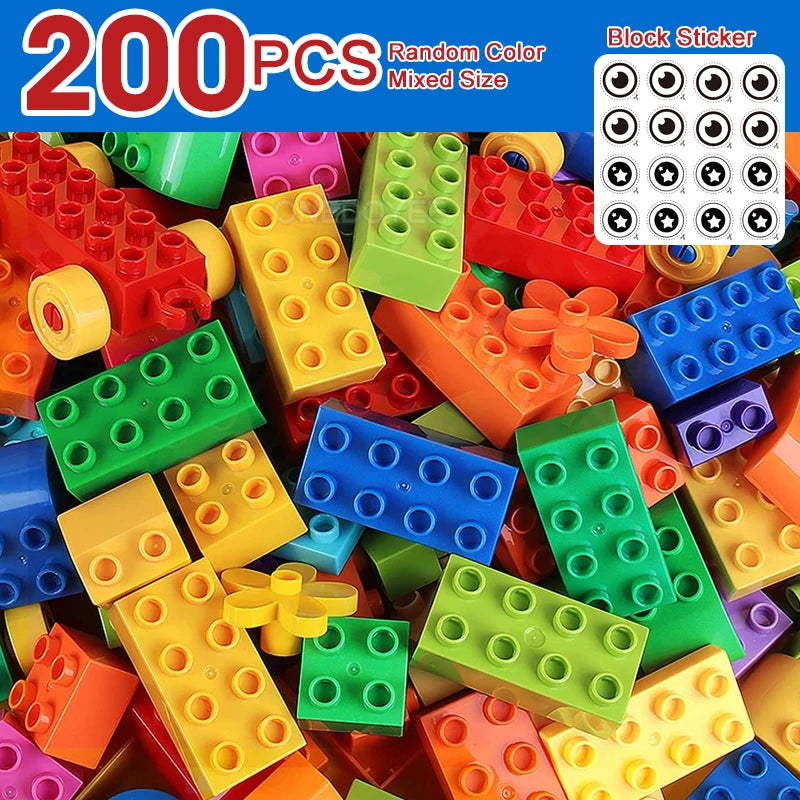 NEW Big Building Blocks For Toddlers Baby Large Classic Building Bricks Set Toys Kids Christmas Gift Compatible With Major Brand Good Vibrations