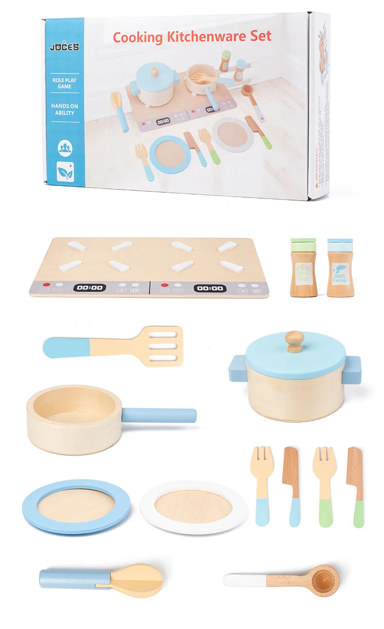 Wooden Toy Play House Early Education Simulation Kitchen Children Cooking Toys Gift Good Vibrations