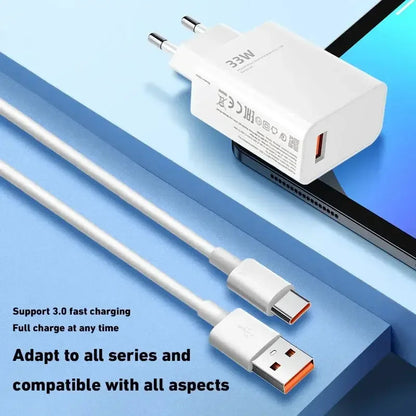 120W Ultra Fast Charger QC 5.0 EU Plug 6A Type C Cable 67W 55W 33W Rapid Charging Adapter For iPhone Huawei 2025 Good Vibrations