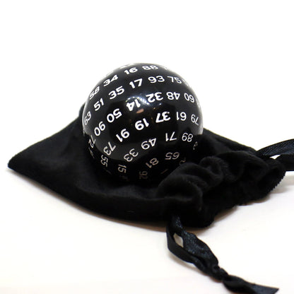 1pc D100 Dice, Board Game Dice, Polyhedral Table Game Dice Role-Playing RPG Dice, Games and Hobbies, With Velvet Bag Good Vibrations