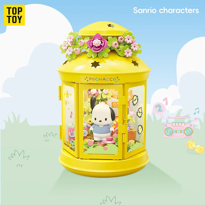 Sanrio Building Blocks Night Light Series Puzzle Assembly Kuromi Pochacco Kawaii Decorative Building Blocks Girl's Birthday Gift Good Vibrations