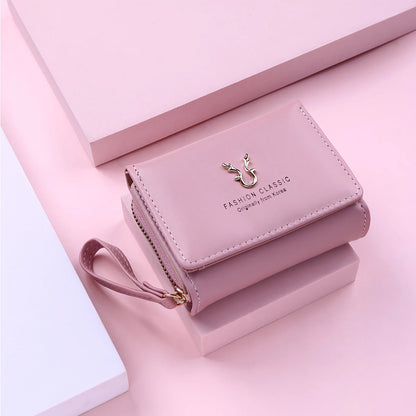 Luxury Brand Women's Small Wallet Female Card Holder Short Wallets with Coin Purse for Woman Ladies PU Leather Hasp Mini Clutch Good Vibrations