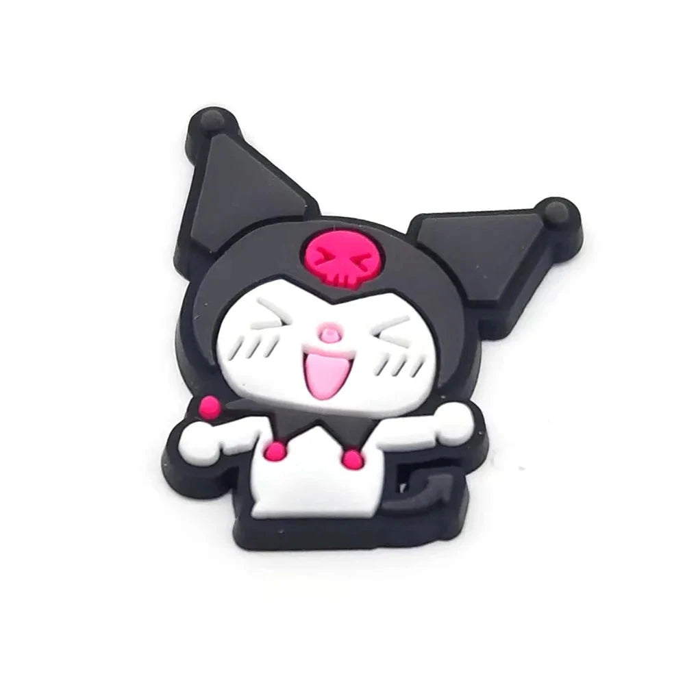 Sanrio Anime Hello kitty Kuromi Pochacco Shoe Charms for Clogs Bag Crocs Sneakers Shoe Decorations Bag Decors Good Vibrations
