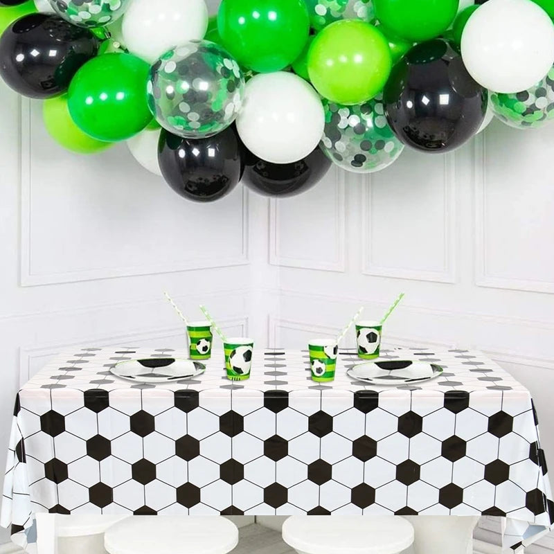 Football Party Disposable Tableware Boys Kids 1st Birthday Party Decorations Sports Soccer Theme Birthday Party Supplies Decor Good Vibrations