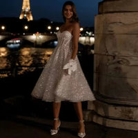 Wholesale Short Wedding Dresses White Flowers Sleeveless Vestidos De Novia Vestidos Sweetheart Customsize Good Vibrations