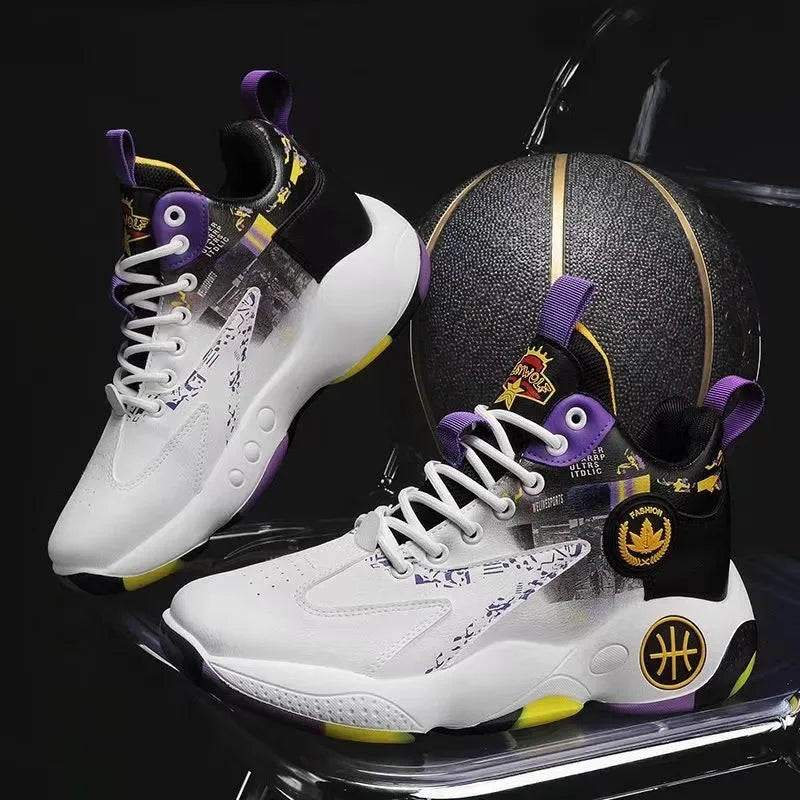 High-top Basketball Shoes For Men 2025 Hot Sale Thick-soled Height-enhancing Youth Student Sports Shoes Plus Size 39-45 Good Vibrations