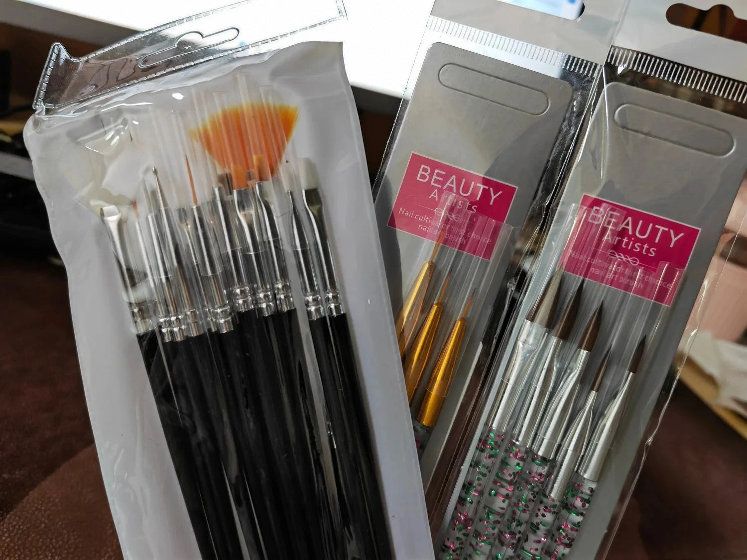 6/31PCS Nail Art Brush Set Detailing Carving Dotting Dual-Head Brushes for Acrylic UV Gel Polish Manicure Tools Good Vibrations