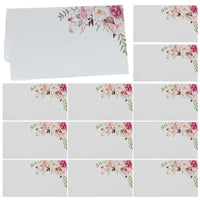 50Pcs Wedding Table Name Card Printing Flower Blank Banquet Reserved Seating Paper Cards Party Table Decorations Supplies Good Vibrations