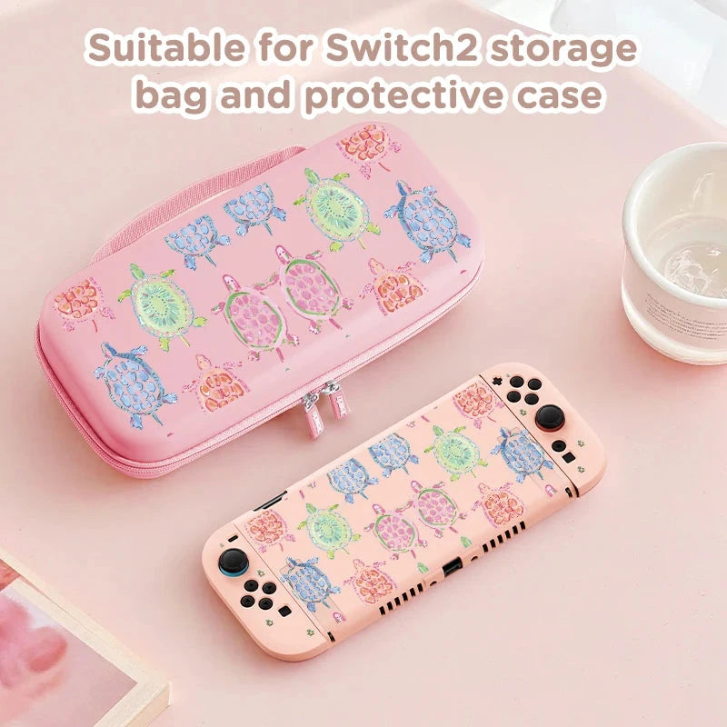 for Switch2 protective case and storage bag, scratch-resistant and drop-resistant, can store game consoles and accessories Good Vibrations