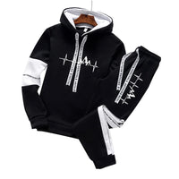 2024 Mens Tracksuit Casual Classic Hooded Sweatshirt Jogging Clothing High Quality Simplicity Versatile Printing Tops Pants Suit Good Vibrations