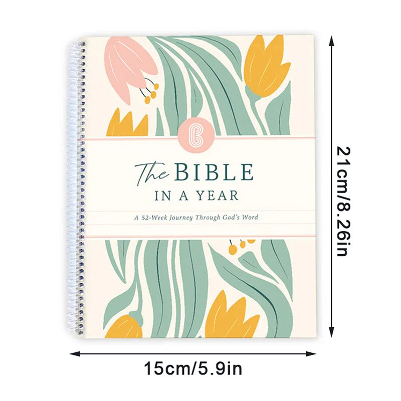 52-Week Bible Study Guide for Women - The Bible in a Year with Spiral Binding, Daily Devotional Journal & Scripture Reading Plan Good Vibrations
