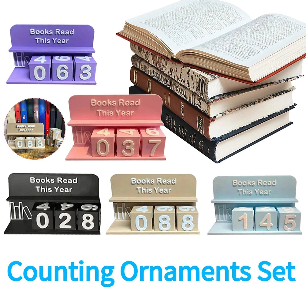 Books Read This Year Counting Ornaments 3D Printed Book Read Tracker Library Decor Ornament for Teachers Writers Library Lovers Good Vibrations