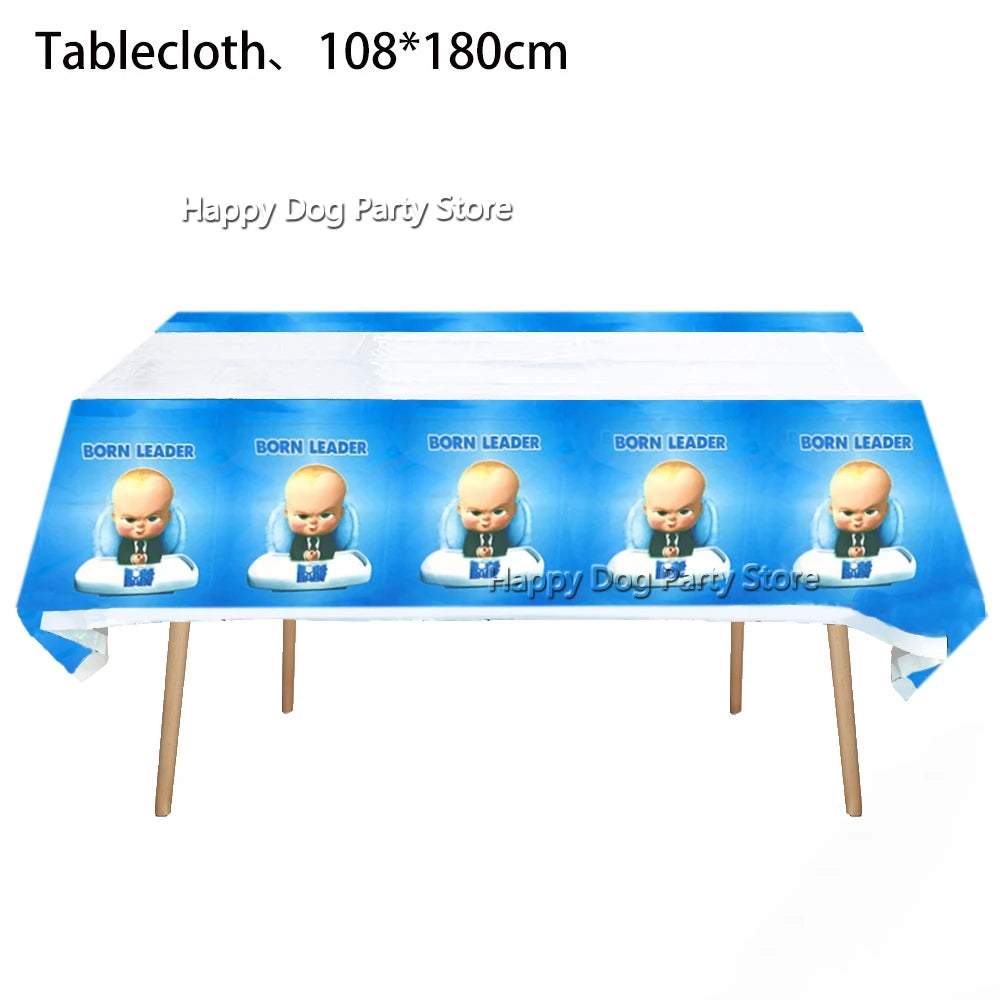 Baby Boy Party Decoration Banner Tableware Supplies Paper Boy DIY Cake Topper Birthday Foil Balloons Kit Accessory Gift Bags Good Vibrations