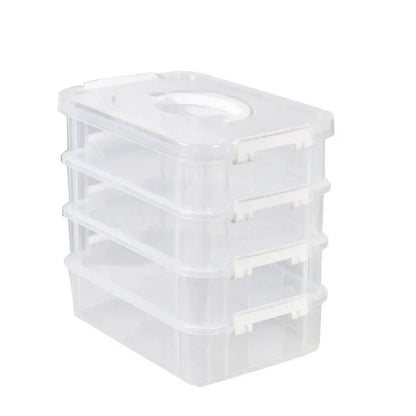Building Blocks Storage Box Transparent Visibility Tool Classification Boxes Moisture-Proof Grid Drawer Stackable Storage Casket Good Vibrations