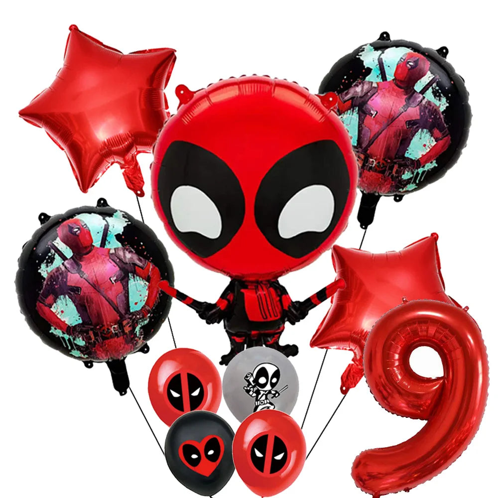 Superhero Deadpool Birthday Party Decor Disposable Tableware Plate Tablecloth Cake Topper Banner Wolverine Boy Kid Party Supplie Good Vibrations