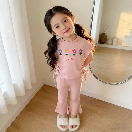Children's Clothing Girls Sets Outfits 2026 Girls' Clothing Children Clothes Girl Female Child Clothes Summer Suit for Girl Kids Good Vibrations
