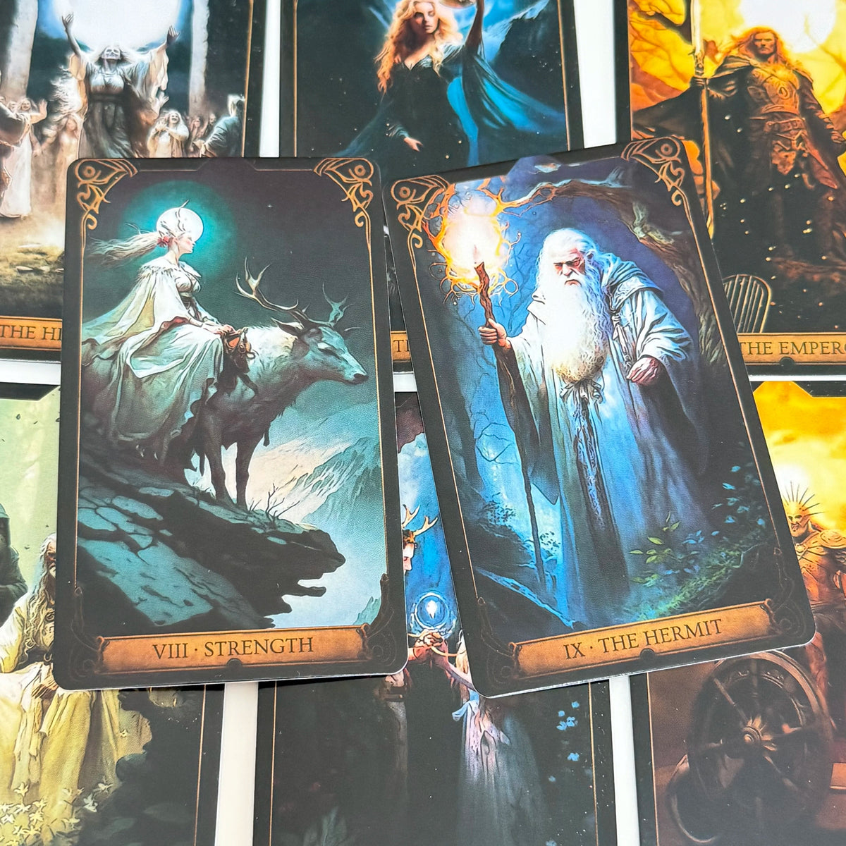 Druidic Tarot Cards 78pcs English Version Mysterious Divination Tarot Deck Board Game Good Vibrations