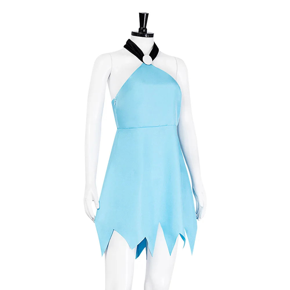 Womens Betty Rubble Cosplay Costume Flintstone Adult Costume Women Flintstone Betty Costume Party Caveman Costume Good Vibrations