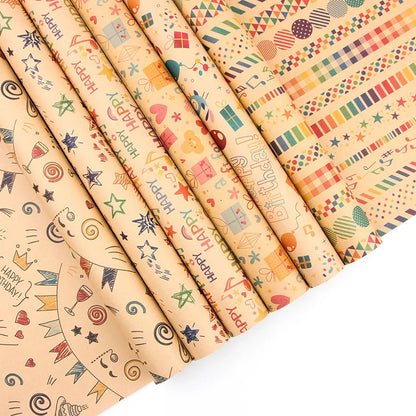 Happy Birthday Wrapping Paper 50*70cm Christmas Colorful DIY Flower Wedding Xmas Party Gift Packing Decor DIY Crafts Papers Good Vibrations
