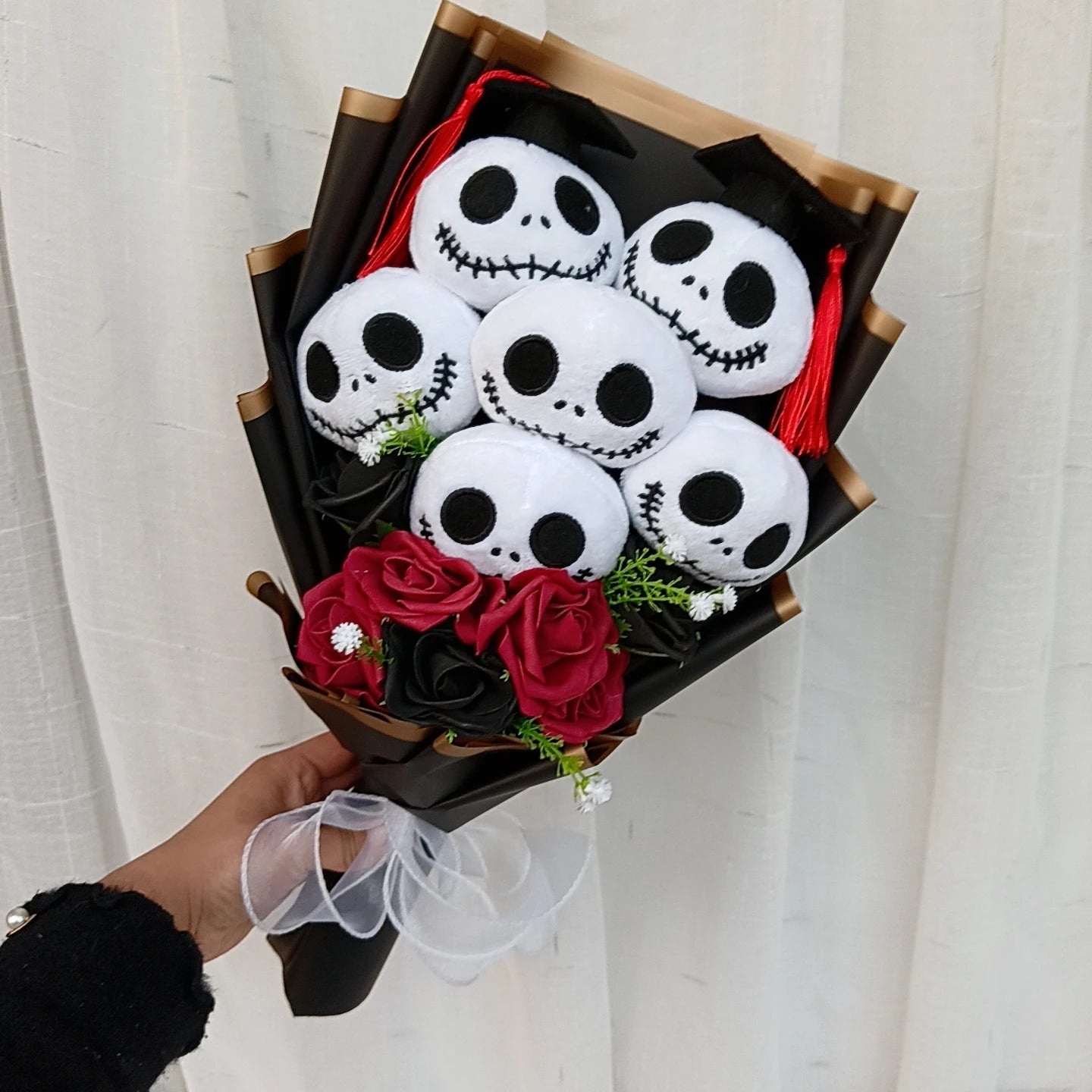 Movie The Nightmare Before Christmas Jack Skellington Creativity Bouquet Funny Skull Birthday Valentine'S Halloween Gifts Good Vibrations